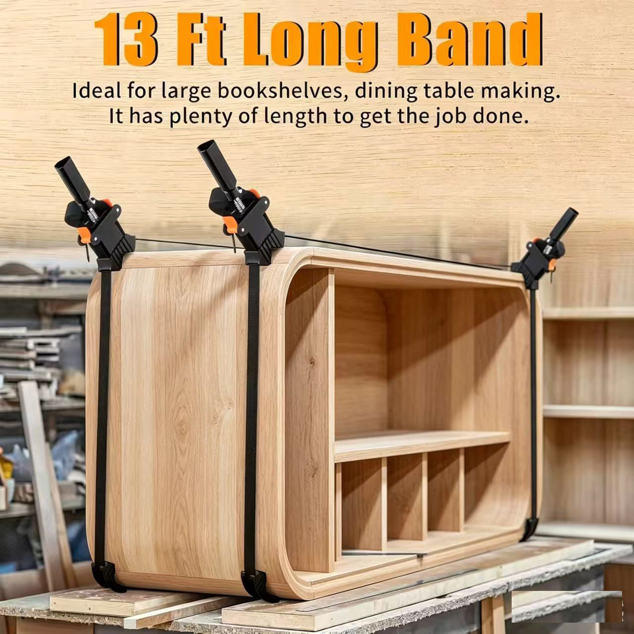 Woodworking Box - مشبك متعدد الوظائف بحزام للضبط السريع،