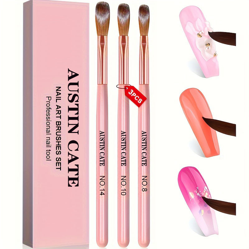 Wood Chisel Set - 3 قطعة مجموعة فرشاة أظافر أكريليك