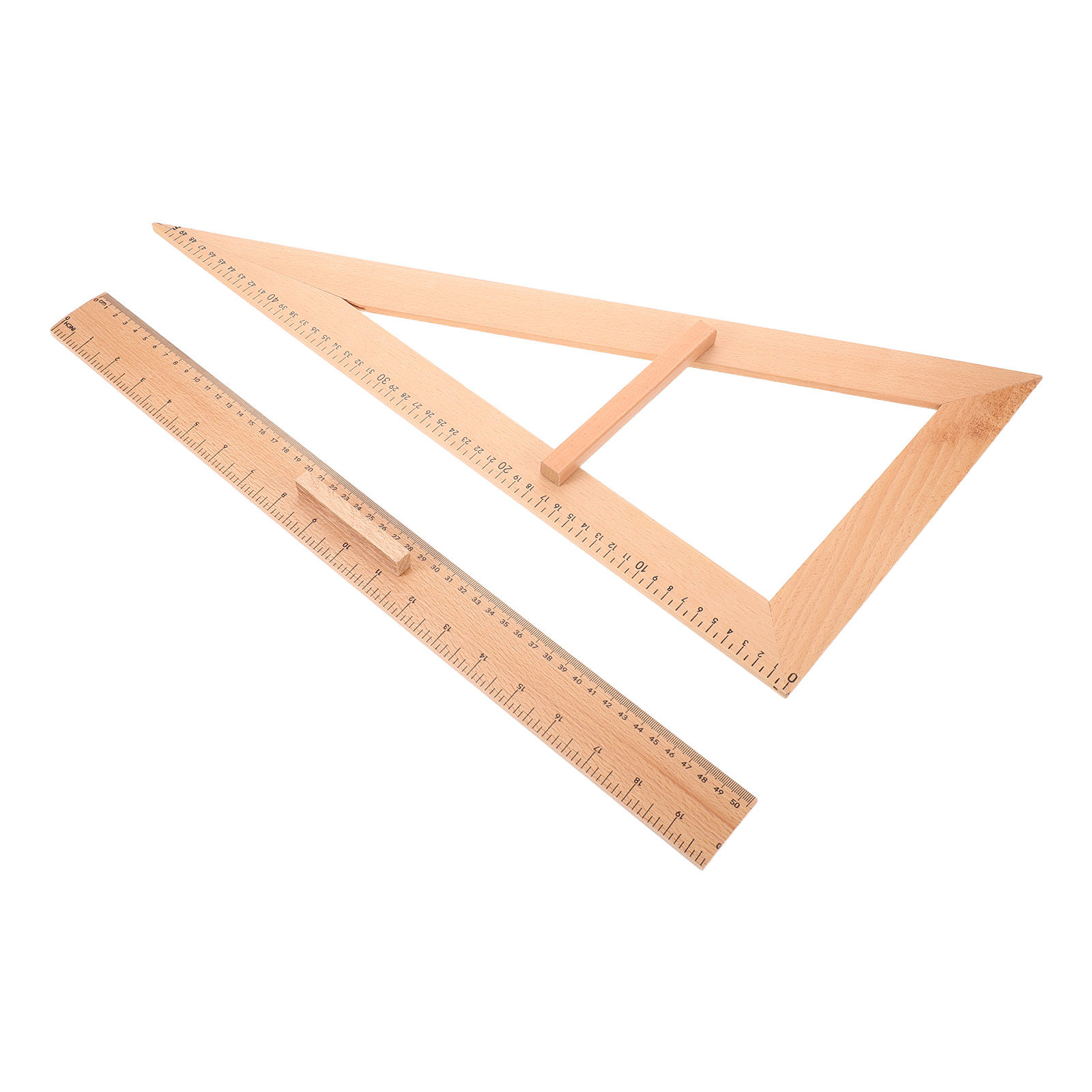 Woodworking Crafts - قطعتان من مسطرة قياس خشبية بطول