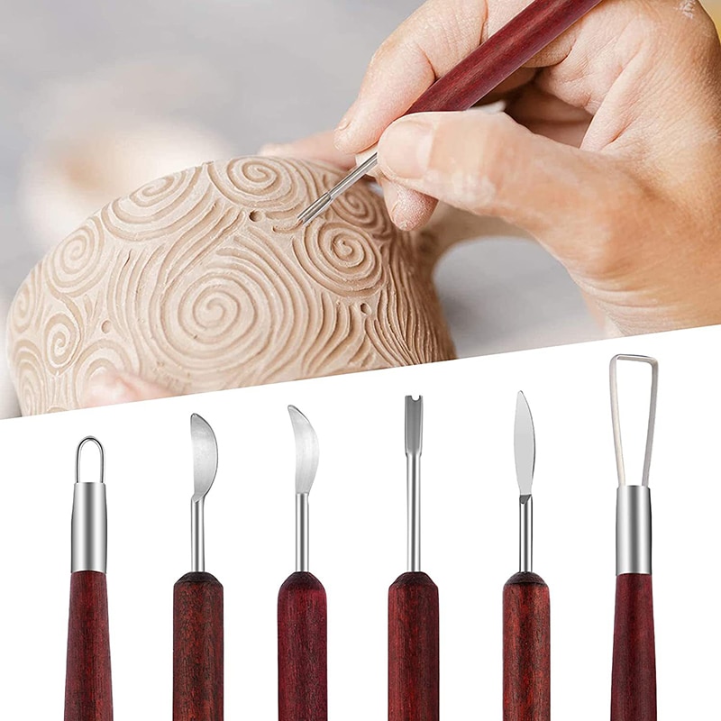 6 ادوات نحت الفخار الفخار مجمو - مراجعة Wood Chisel Set وسعره