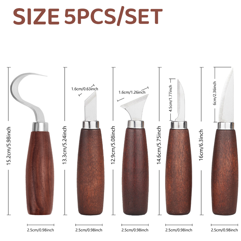 5 قطعة أدوات لنحت الخشب إزميل  - مراجعة Wood Chisel Set وسعره