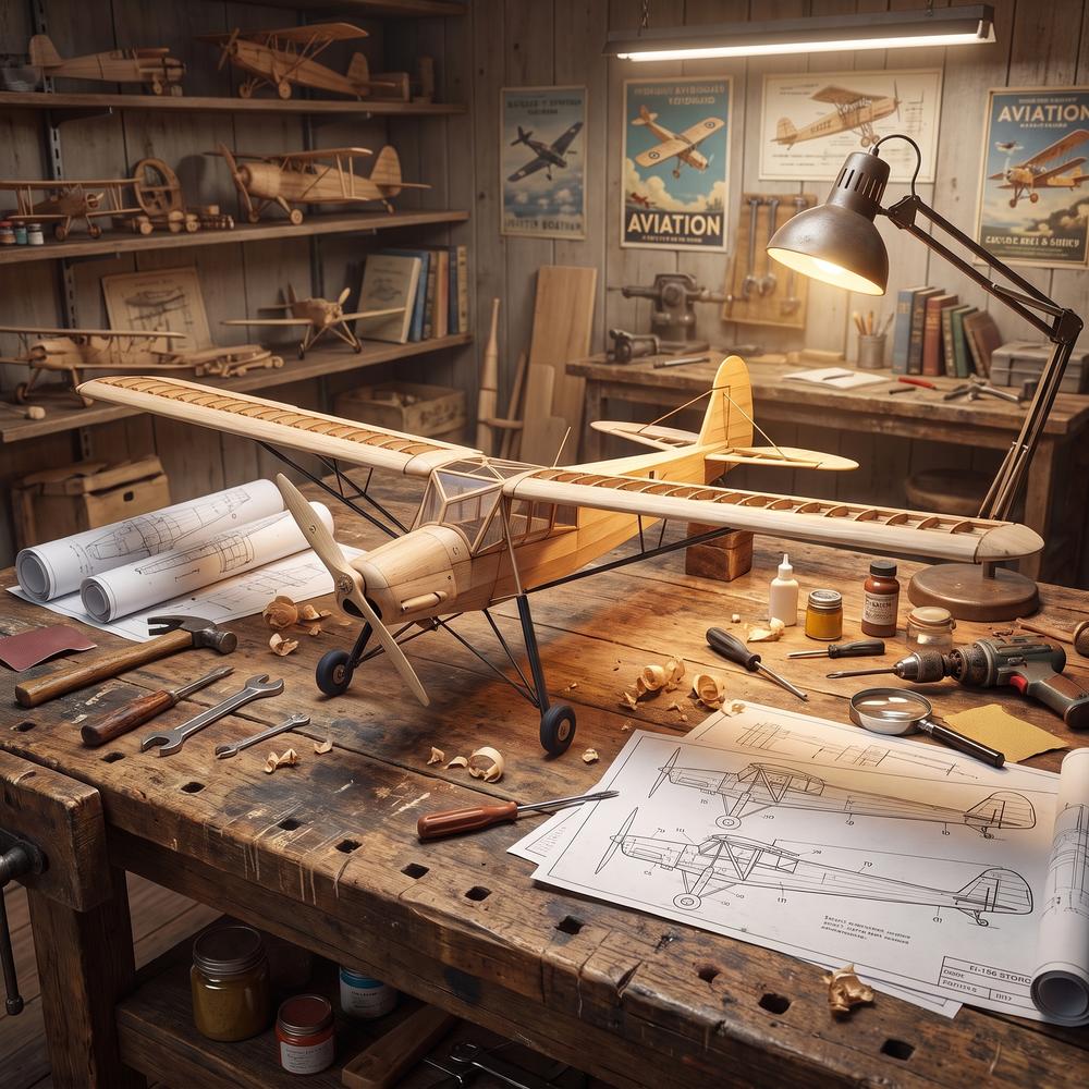 طقم نموذج طائرة FI-156 بطول 50 - مراجعة Woodworking Box وسعره